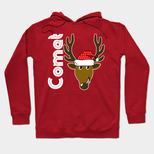 Comet, Family Christmas Santa Anime 8+ Reindeer Tshirts Hoodie by TonTomDesignz